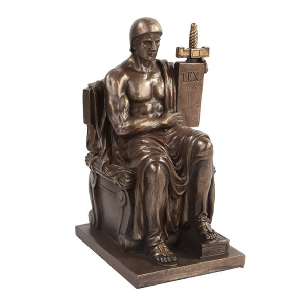 Guardian or Executor of Law Replica Statue Authority of Law Man in Chair Sculpture